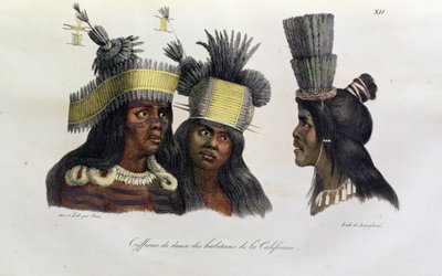 Ritual headdresses worn by natives of California, from 
